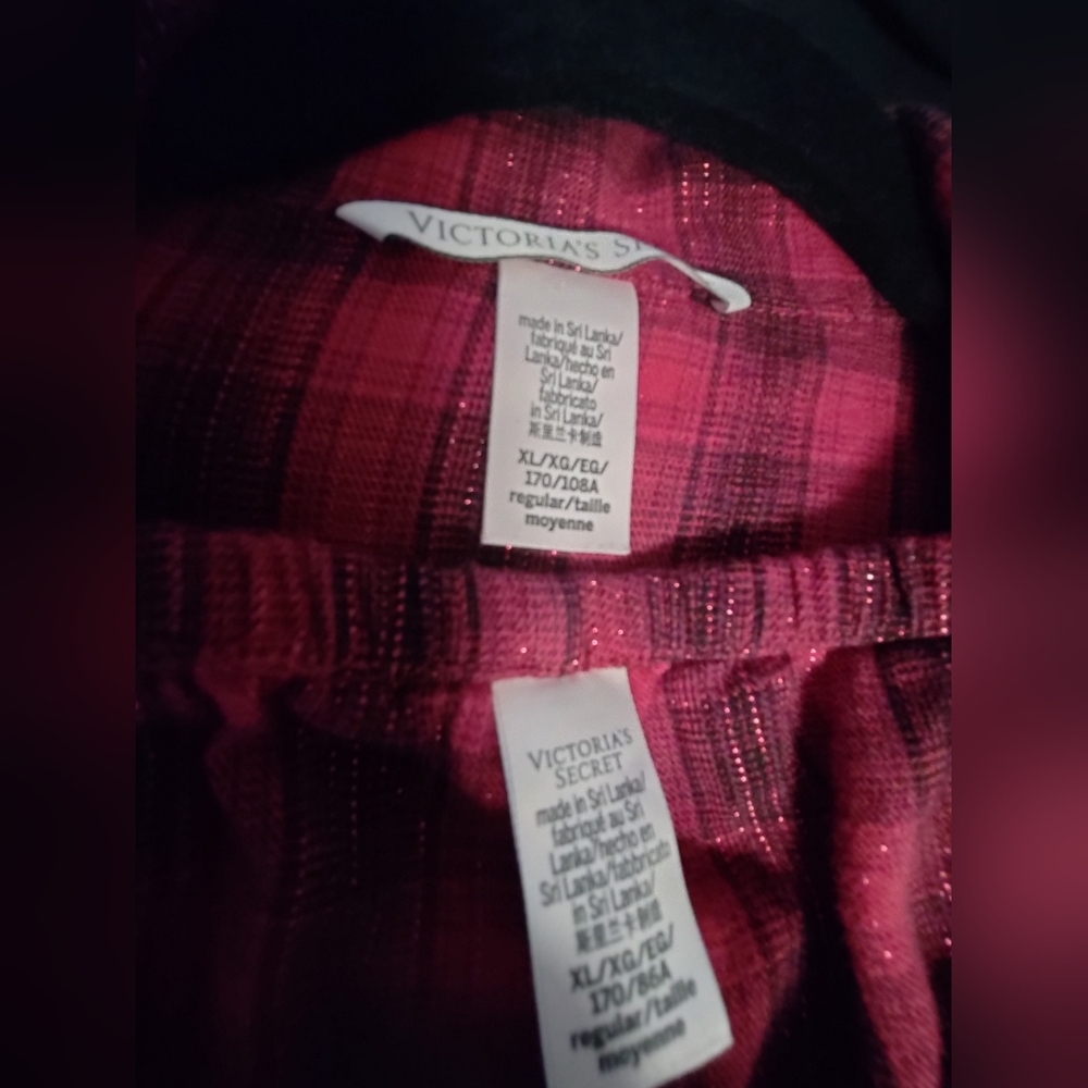 Victoria's Secret Fuchsia Plaid Pajama Set - Picture 10 of 14